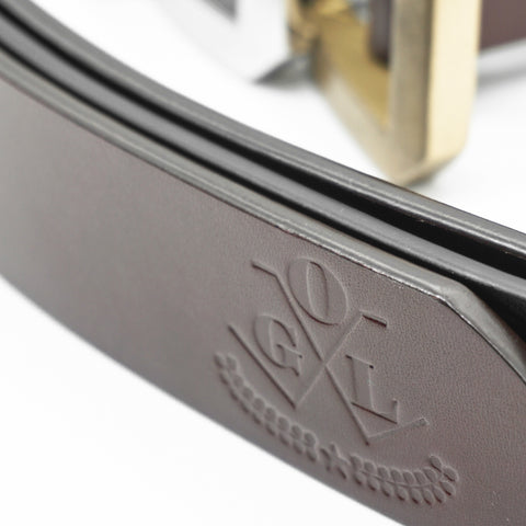 OGL Belt Single-Prong Garrison Leather Belt Full-Dyed Brown