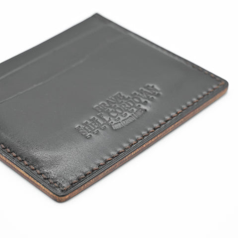 OGL BRAVE SHELL CORDOVAN CARDHOLDER BLACK (HANDSTITCH)