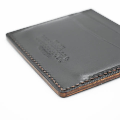 OGL BRAVE SHELL CORDOVAN CARDHOLDER BLACK (HANDSTITCH)