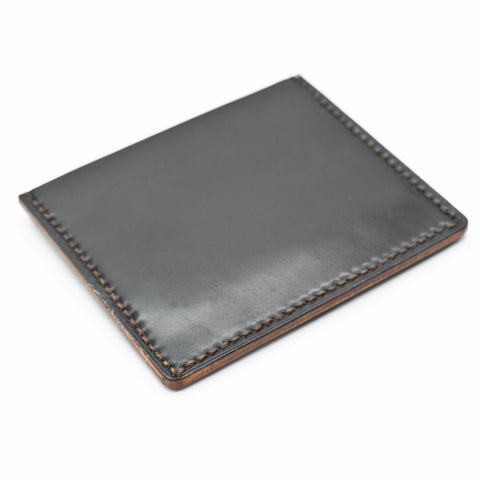 OGL BRAVE SHELL CORDOVAN CARDHOLDER BLACK (HANDSTITCH)