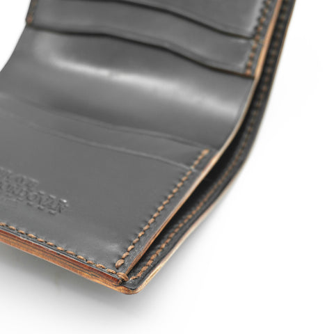 OGL BRAVE SHELL CORDOVAN DOMPET KULIT PENDEK HITAM (JAHIT TANGAN)