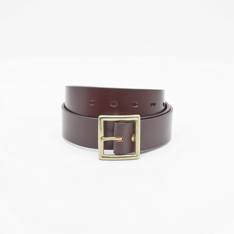 OGL Vintage 1.5 Leather Belt Full-Dyed Tan handmade full-grain leather solid brass buckle heritage