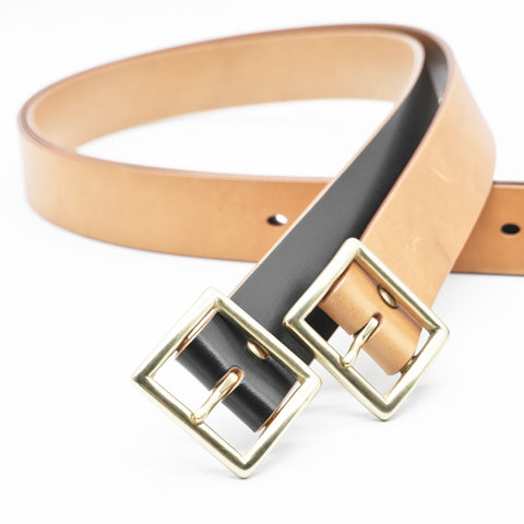 TALI PINGGANG OGL VINTAGE 1.5 TALI PINGGANG KULIT DIWARNA TANGAN HITAM