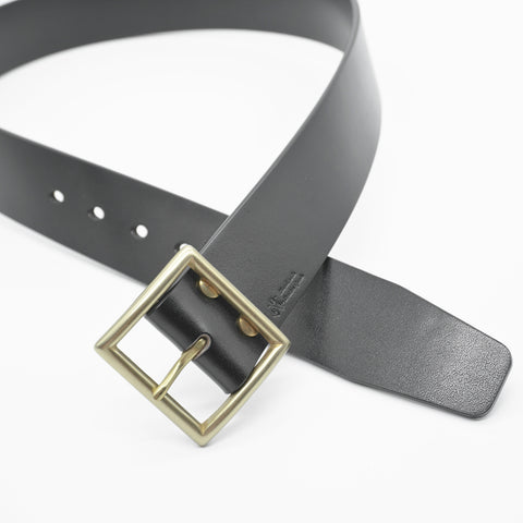 OGL Belt Vintage 1.75 Wide Leather Belt Full-Dyed Black