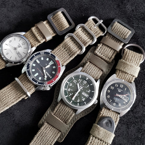 OGL Military Watch Straps with Seiko Watches