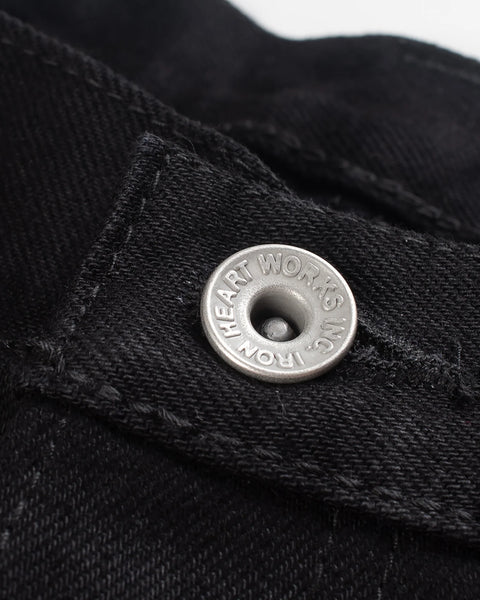 14oz Selvedge Denim Straight Cut Jeans - IH634BB-142 - Black/Black