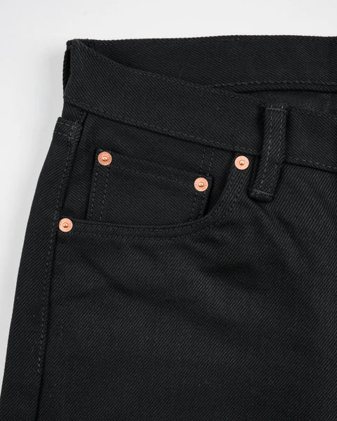 21oz Selvedge Denim Slim Tapered Cut Jeans IH777S-SB - Superblack (Non-Fade)
