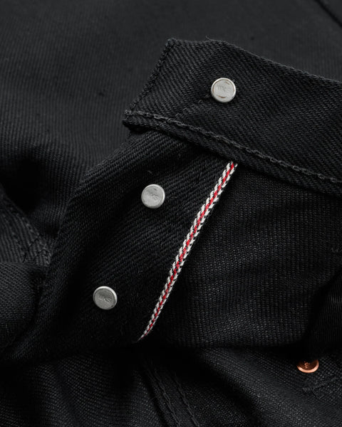 21oz Selvedge Denim Slim Tapered Cut Jeans IH777S-SB - Superblack (Non-Fade)
