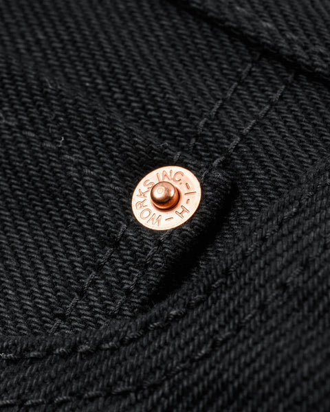 21oz Selvedge Denim Slim Tapered Cut Jeans IH777S-SB - Superblack (Non-Fade)
