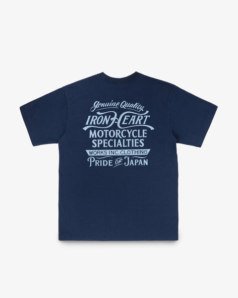 7.5oz Printed Loopwheel Crew Neck T-Shirt IHT2505 Navy