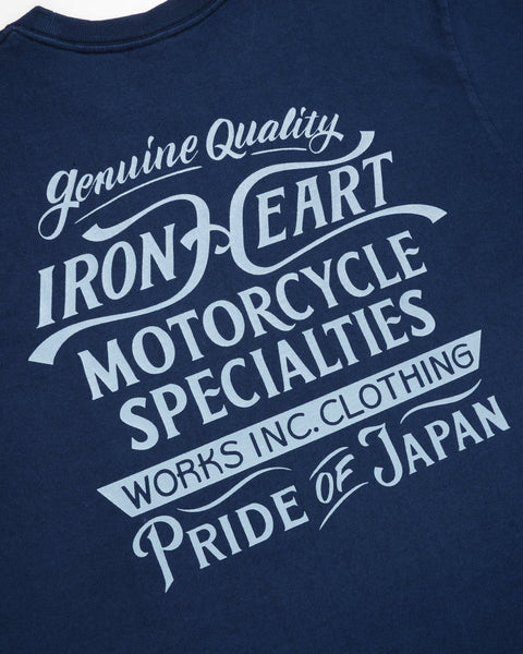7.5oz Printed Loopwheel Crew Neck T-Shirt IHT2505 Navy