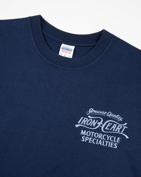 7.5oz Printed Loopwheel Crew Neck T-Shirt IHT2505 Navy