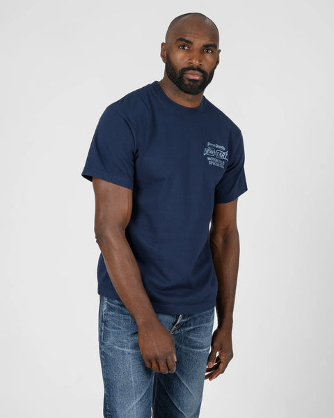 7.5oz Printed Loopwheel Crew Neck T-Shirt IHT2505 Navy
