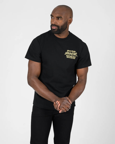 7.5oz Printed Loopwheel Crew Neck T-Shirt IHT2505 Black