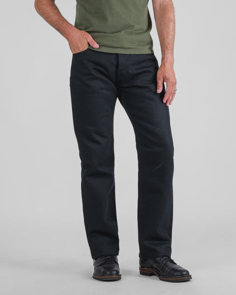 21oz Selvedge Denim Straight Cut Jeans IH634S-SB - Superblack (Non-Fade)