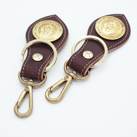 OGL ONLY GOOD LIFE CONCHO STITCHED KEYFOB BURGUNDY