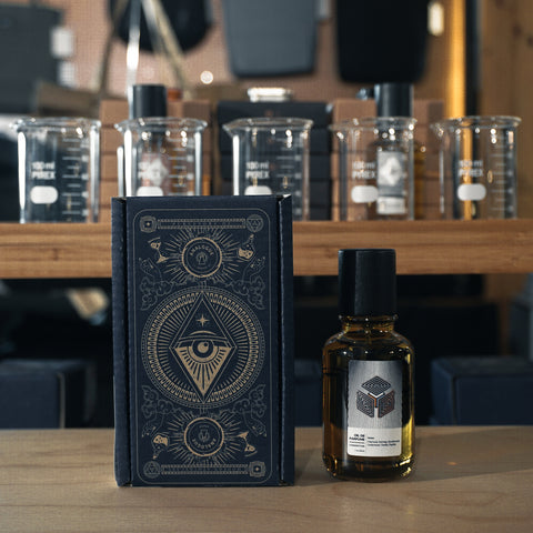 ottle of Cornerstone Oil de Parfum with sandalwood, nutmeg and vanilla notes, available in Singapore & Southeast Asia.