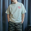 HGS Mukden-Made Boxy Snake T-Shirt in Mint of model wearing front graphic detail in Rugged Gentlemen Shoppe Singapore, heritage-inspired tee by Heritage General Store