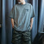 HGS Mukden-Made Boxy T-Shirt Washed Grey of model wearing front graphic detail in Rugged Gentlemen Shoppe Singapore, heritage inspired tee by Heritage General Store
