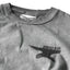 HGS Mukden-Made Boxy T-Shirt Washed Grey front close-up graphic detail, heritage inspired tee by Heritage General Store