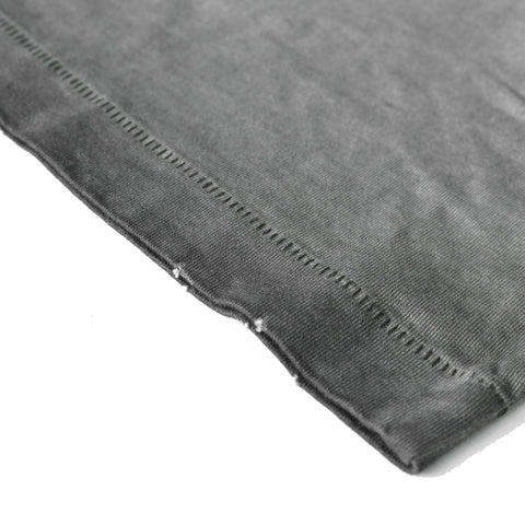 HGS Mukden-Made Boxy T-Shirt Washed Grey hem detail, heritage inspired tee by Heritage General Store