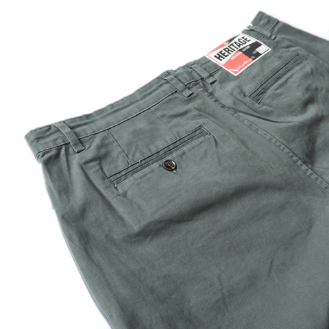 HGS Pleated Jester Pants in Grey back view pocket, rugged workwear pants by Heritage General Store
