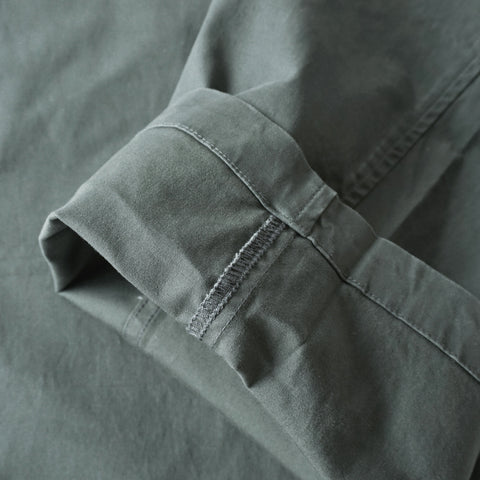 HGS Pleated Jester Pants in Grey hem close-up view, rugged workwear pants by Heritage General Store