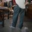 HGS Pleated Jester Pants in Grey model wearing back view in Rugged Gentlemen Shoppe Singapore, rugged workwear pants by Heritage General Store