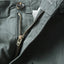 HGS Pleated Jester Pants in Grey YKK zipper view, rugged workwear pants by Heritage General Store