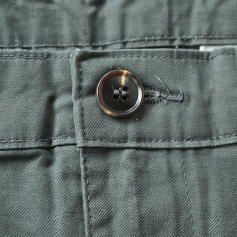 HGS Pleated Jester Pants in Grey button view, rugged workwear pants by Heritage General Store