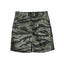 HGS Tiger Camouflage Shorts front view, rugged outdoor shorts by Heritage General Store