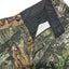 Inside construction of HGS Woodland Utility Shorts showing waistband and clean finishing and zipperfly