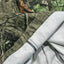 Close-up of HGS Woodland Utility Shorts woodland camouflage fabric and stitching