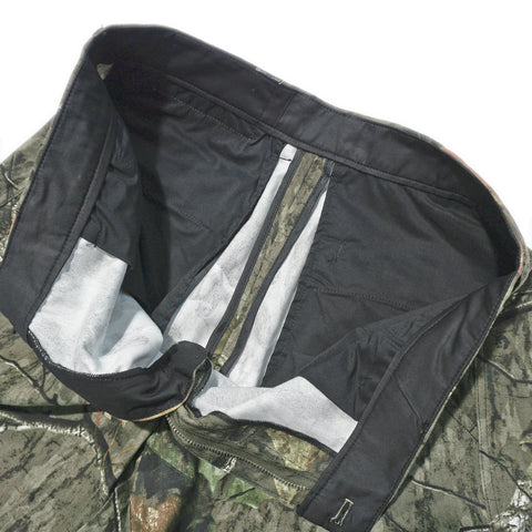 Inside construction of HGS Woodland Utility Shorts showing waistband and clean finishing