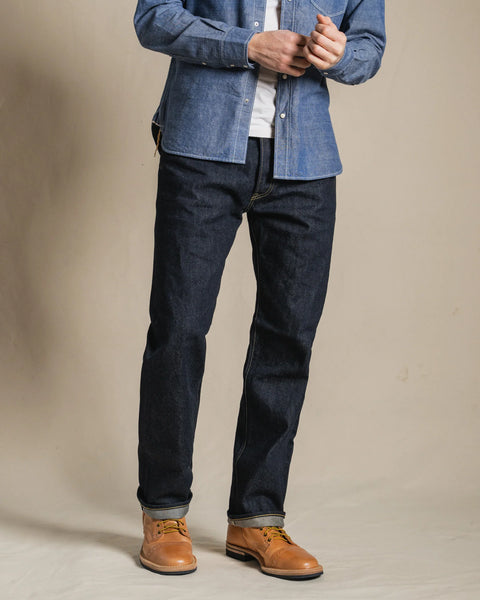 14oz Selvedge Denim "1955" Vintage Tapered Jeans IH-1955S-142 - Indigo
