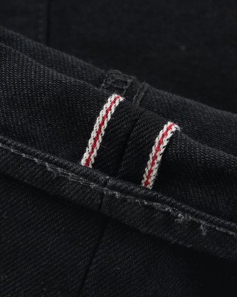 14oz Selvedge Denim Slim Cut Jeans IH-555S-142BB - Black/Black