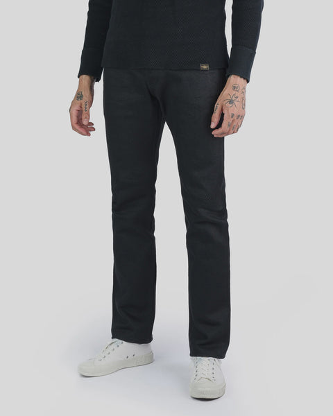 21oz Selvedge Denim Slim Cut Jeans IH-555S-SB - Superblack (Non-Fade)