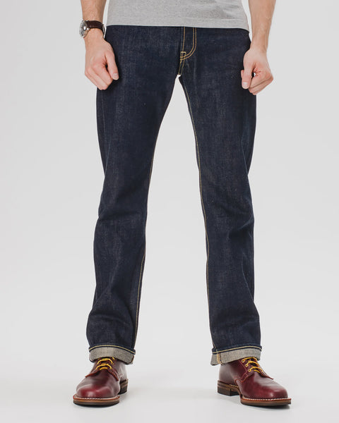 17oz Selvedge Denim Straight Cut Jeans IH634-N - Natural Indigo