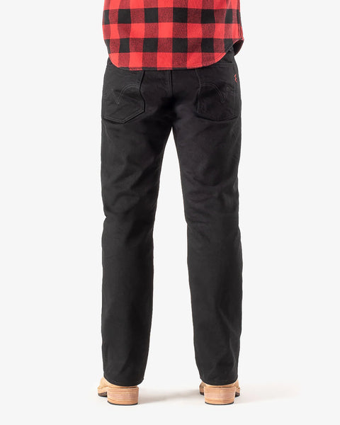 14oz Selvedge Denim Straight Cut Jeans - IH634BB-142 - Black/Black