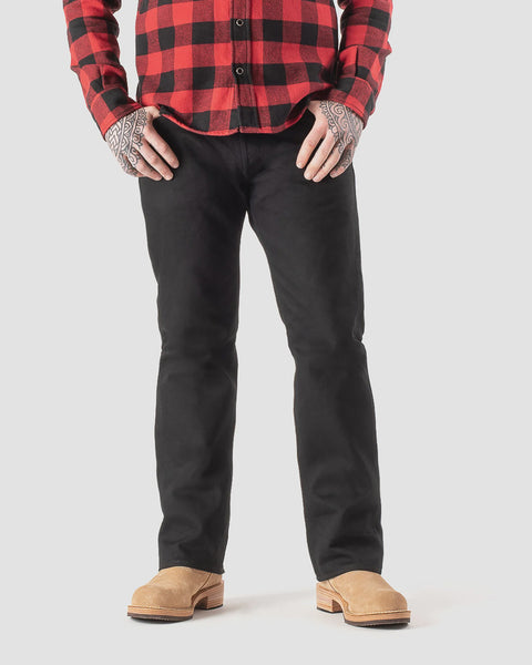 14oz Selvedge Denim Straight Cut Jeans - IH634BB-142 - Black/Black
