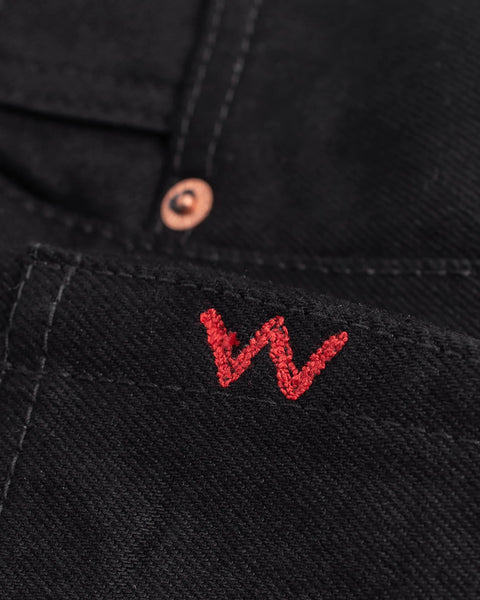 14oz Selvedge Denim Slim Tapered Cut Jeans IH-777S-142BB - Black/Black