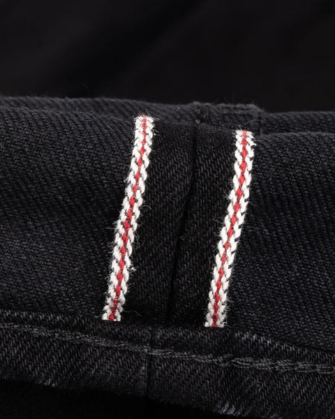 14oz Selvedge Denim Straight Cut Jeans - IH634BB-142 - Black/Black