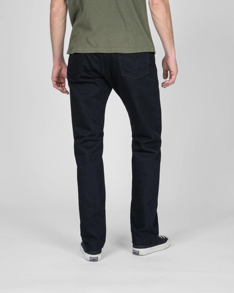 14oz Selvedge Denim Relaxed Tapered Cut Jeans IH-888S-142BB - Black/Black