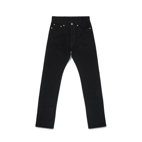 14oz Selvedge Denim Relaxed Tapered Cut Jeans IH-888S-142BB - Black/Black