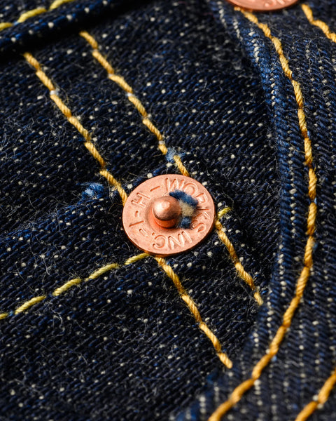 17oz Selvedge Denim Relaxed Tapered Cut Jeans IH888-N - Natural Indigo