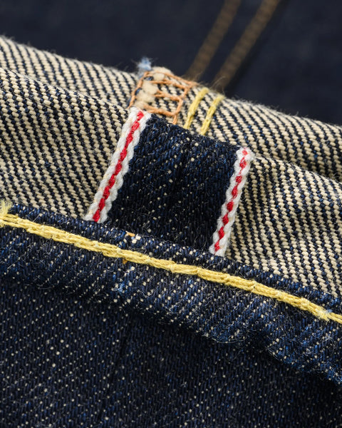 17oz Selvedge Denim Relaxed Tapered Cut Jeans IH888-N - Natural Indigo