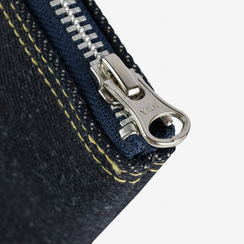 21oz Selvedge Denim Zip-Up Pouch IHG-092 Indigo