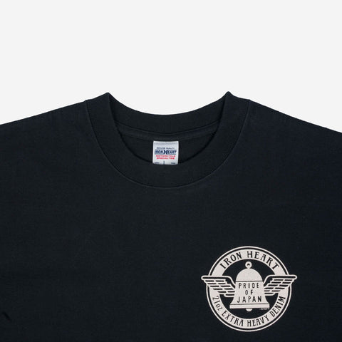 7.5oz Printed Loopwheel Crew Neck T-Shirt IH2301 Black