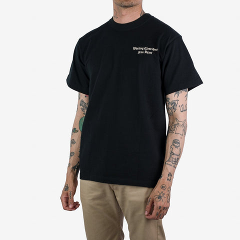 7.5oz Printed Loopwheel Crew Neck T-Shirt IH2303 Black