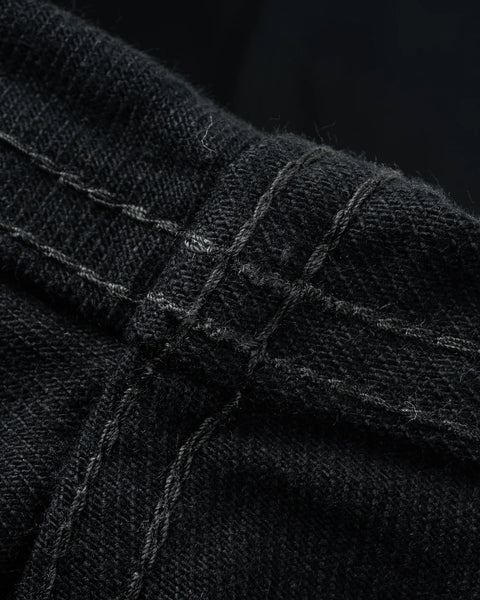 12oz Selvedge Denim Western Shirt "The Johnny Cash III" IHSH-218-BLK - Black